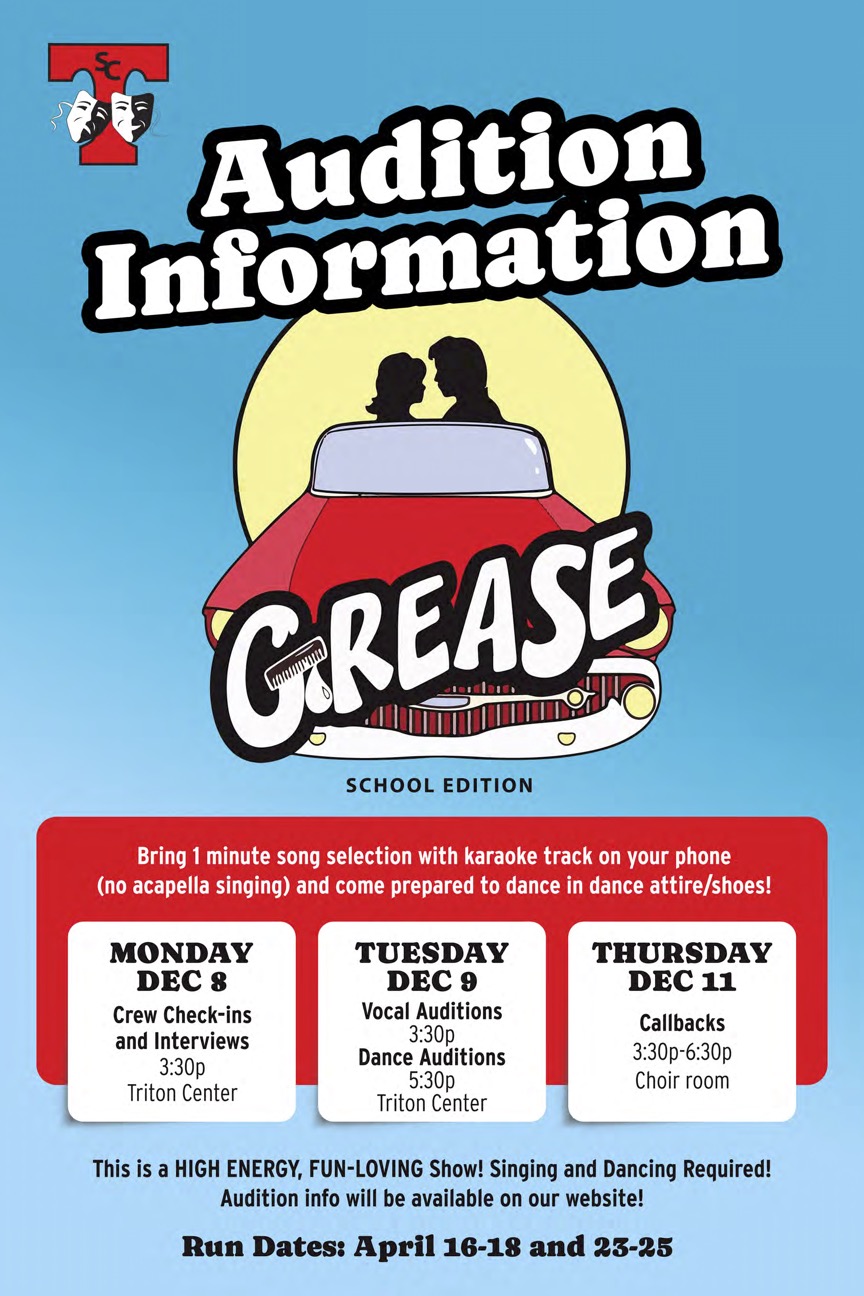 GREASE Audition Poster